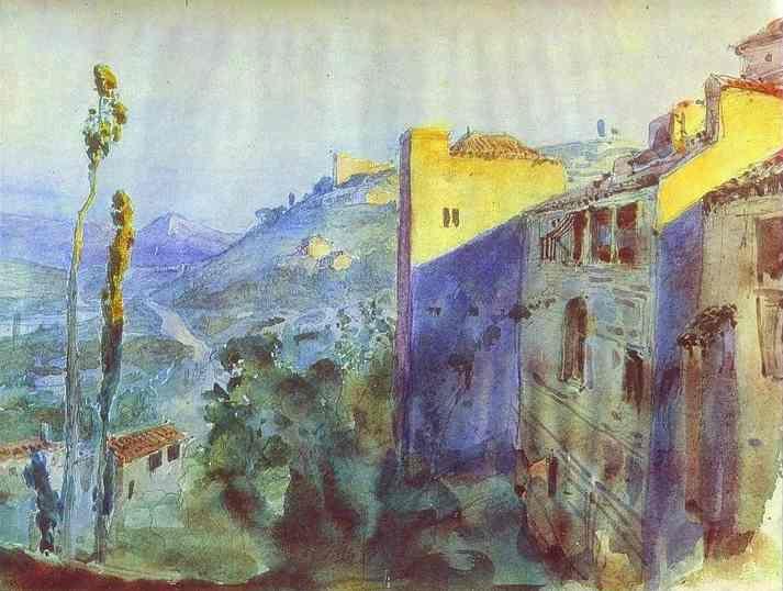 Vasiliy Polenov. Cordoba. Sketch for the scenery.