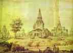 Giacomo Quarenghi. View of Kolomenskoe. Detail.