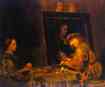 Aert de Gelder. Self-Portrait at an Easel Painting an Old Woman.