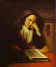 Nicolaes Maes. An Old Woman Dozing  over a Book.