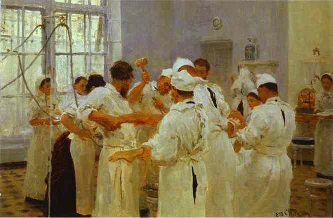 Ilya Repin. The Surgeon E. Pavlov
 in the Operating Theater.