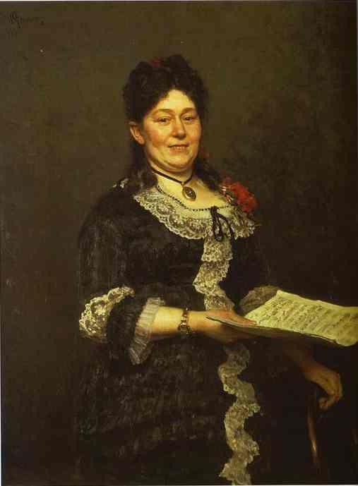 Ilya Repin. Portrait of the Singer
 Alexandra Molas.