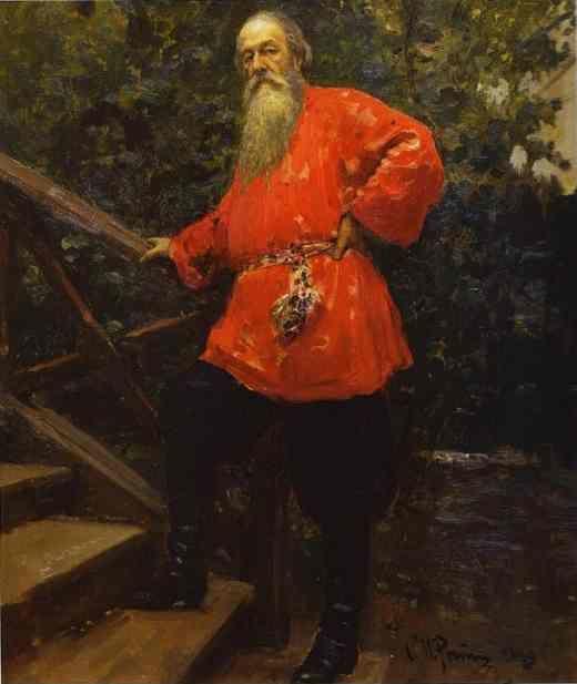 Ilya Repin. Portrait of the Art Critic Vladimir Stasov.
