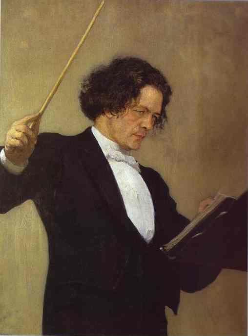 Ilya Repin. Portrait of the Composer  Anton Rubinstein.