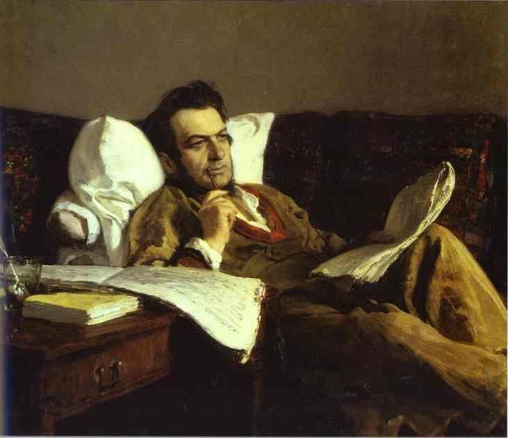 Ilya Repin. Portrait of the Composer  Mikhail Glinka.