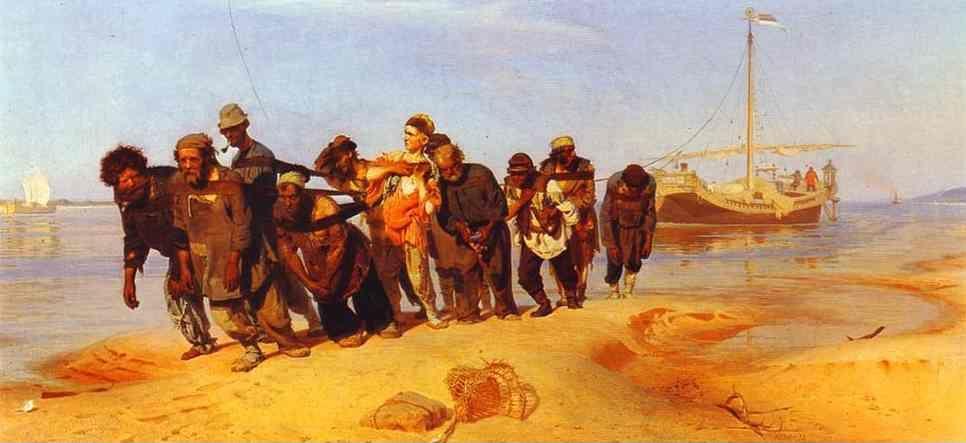 Ilya Repin. Barge Haulers on the Volga.