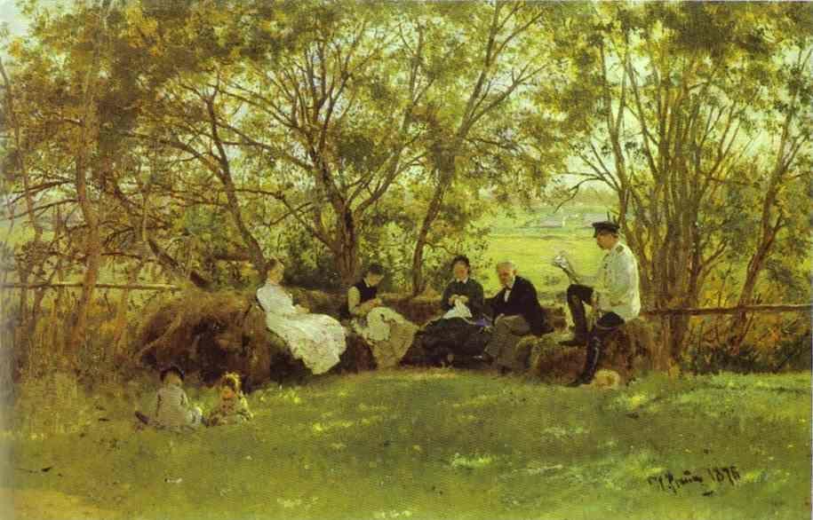 Ilya Repin. On a Turf Bench.