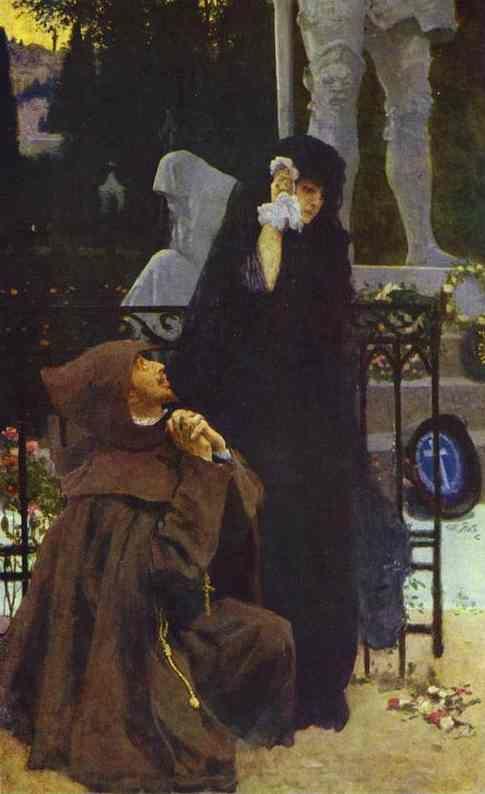 Ilya Repin. Stone Guest. Don Juan  and Donna Anna.