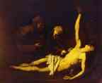 Jusepe de Ribera. St. Sebastian, St.  Irene, and St. Lucila.