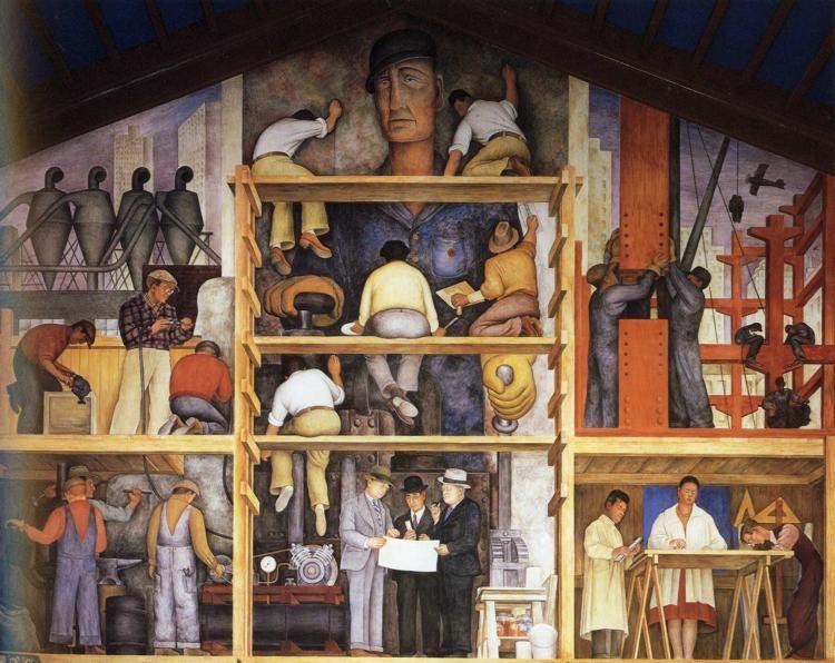 Diego Rivera. The Making of a Fresco, Showing
the Building of a City.