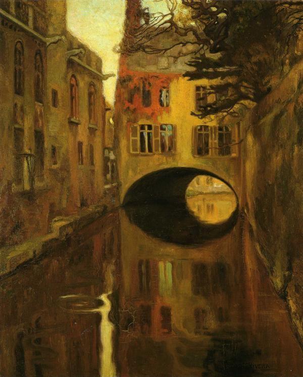 Diego Rivera. House over the Bridge. / Casa
 sobre el puente.