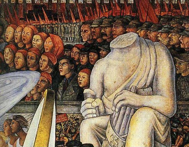 Diego Rivera. Man, Controller of the Universe. Detail.