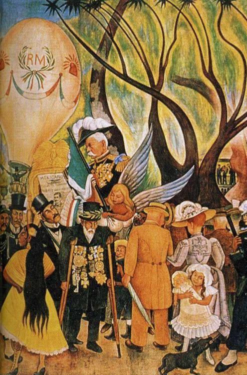 Diego Rivera. Dream of a Sunday Afternoon  in Alameda Park. Detail.