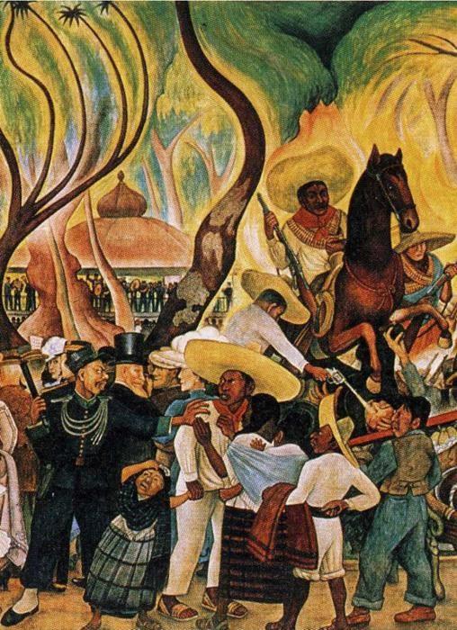 Diego Rivera. Dream of a Sunday Afternoon  in Alameda Park. Detail.