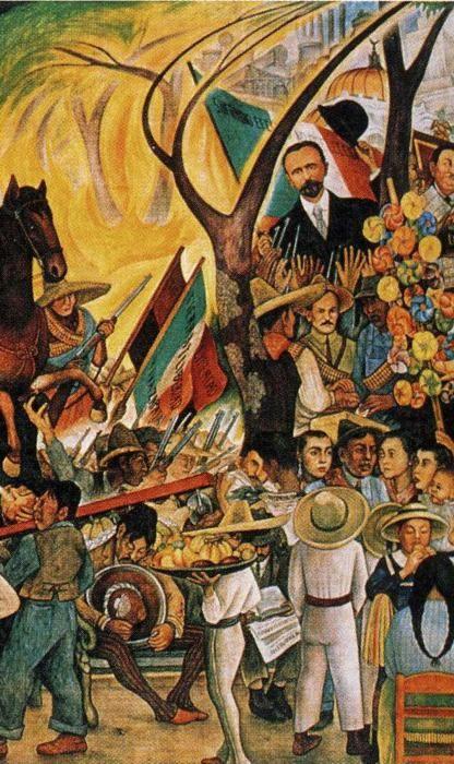 Diego Rivera. Dream of a Sunday Afternoon  in Alameda Park. Detail.