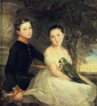 Christina Robertson. Children with a Parrot.