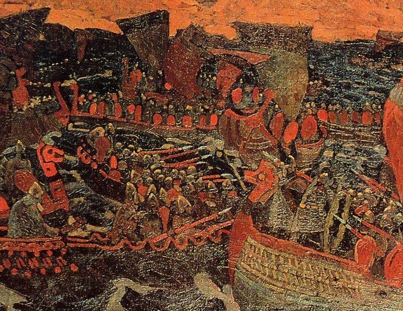 Nicholas Roerich. Battle. Detail.