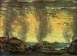 Polovetsky Camp. Set design for 1909 Production of Borodin's opera Prince Igor.