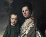 George Romney. Portrait of a Lady and a Child. Detail.