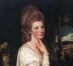 George Romney. Elizabeth, Countess of Derby. Detail.
