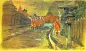 Andrey Ryabushkin. Strelets Patrol at the  Ilyinsky Gates in Old Moscow.