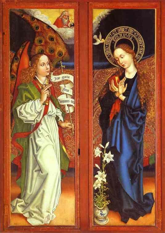 Martin Schongauer. The Annunciation.