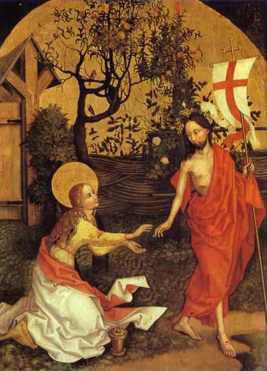 Martin Schongauer. Noli me tangere. Detail.