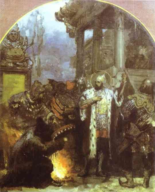 Henryk Siemiradzki. Prince Alexander Nevsky in Gold Horde.
