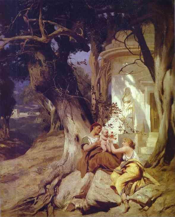 Henryk Siemiradzki. By a Temple (Idyll).