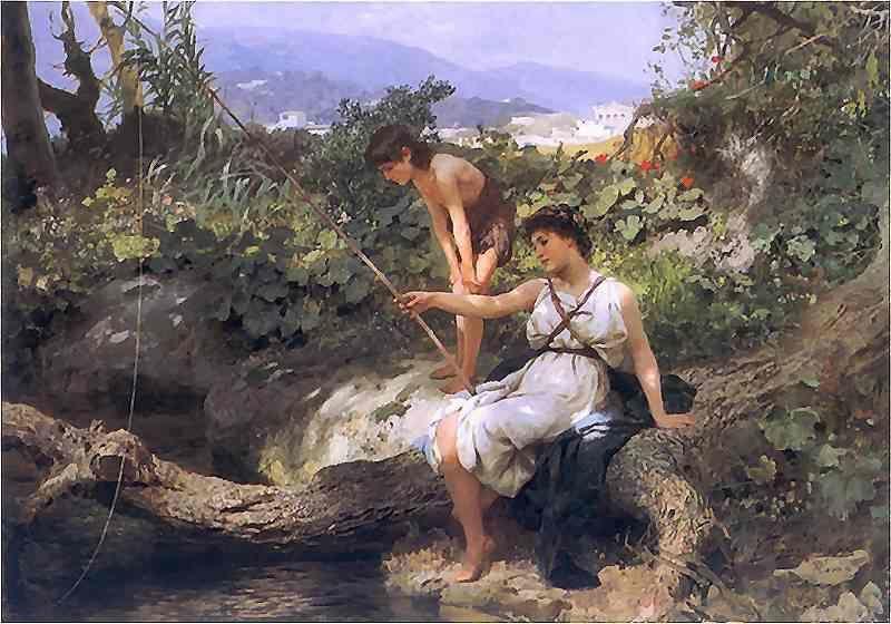 Henryk Siemiradzki. Fishing. A Scene from the Roman Life.
