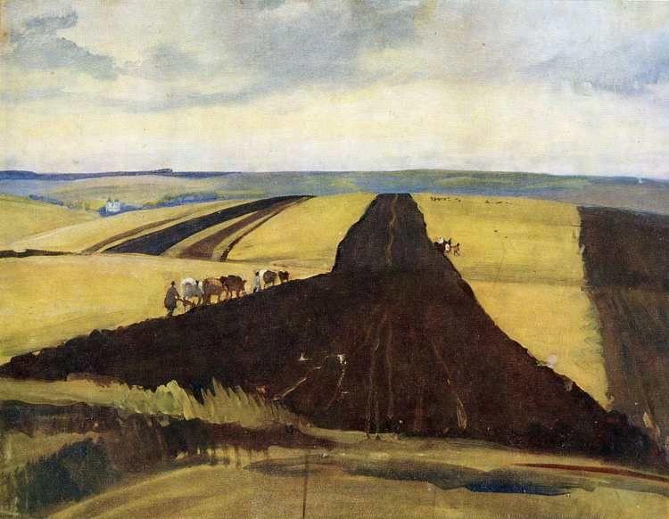 At Neskuchnoye. Ploughing.
