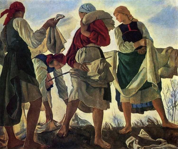 Zinaida Serebriakova. Bleaching Linen.
