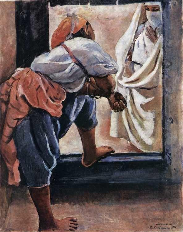 Zinaida Serebriakova. Marrakesh. Female Figure Standing in the Doorway.