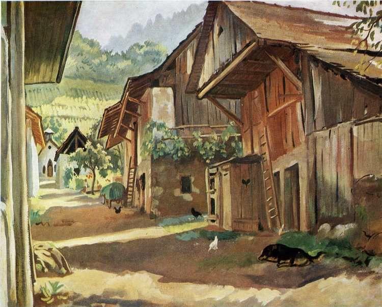 The Alps. Village in Savoy.