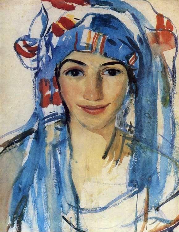 Zinaida Serebriakova. Self-Portrait in a Scarf.