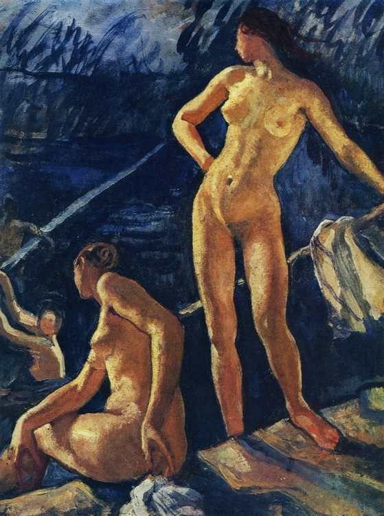 Bathing. Study.
