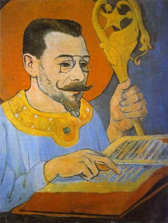 Paul Sérusier. Portrait of Paul Ranson Dressed as a Prophet / Portrait de Paul Ranson en tenue nabique.