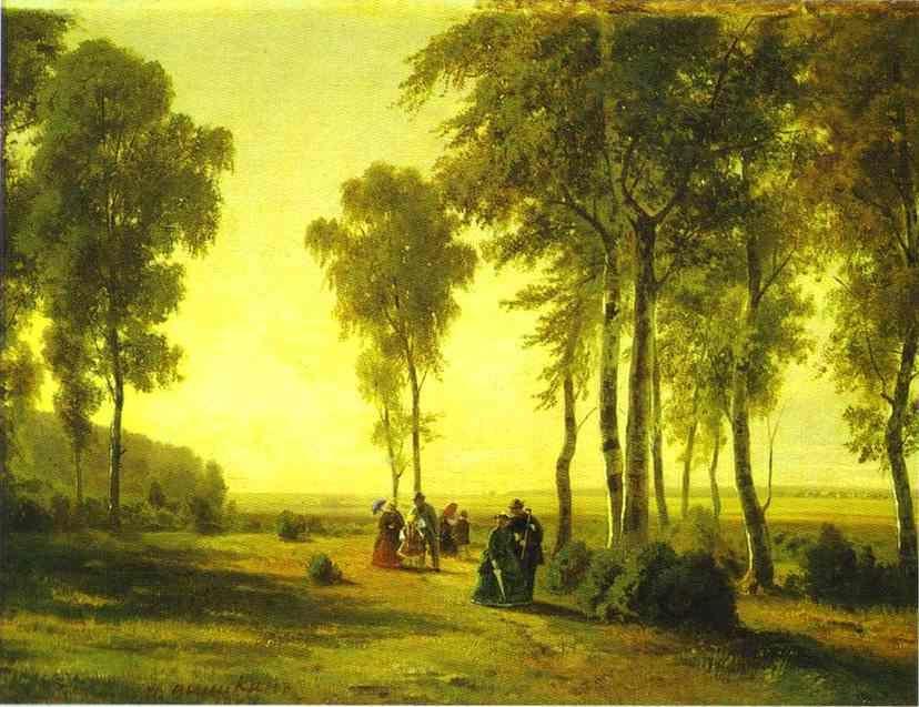 Ivan Shishkin. Promenading in the Forest.