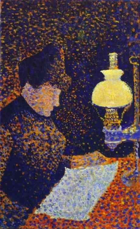 Paul Signac. Woman by Lamplight.