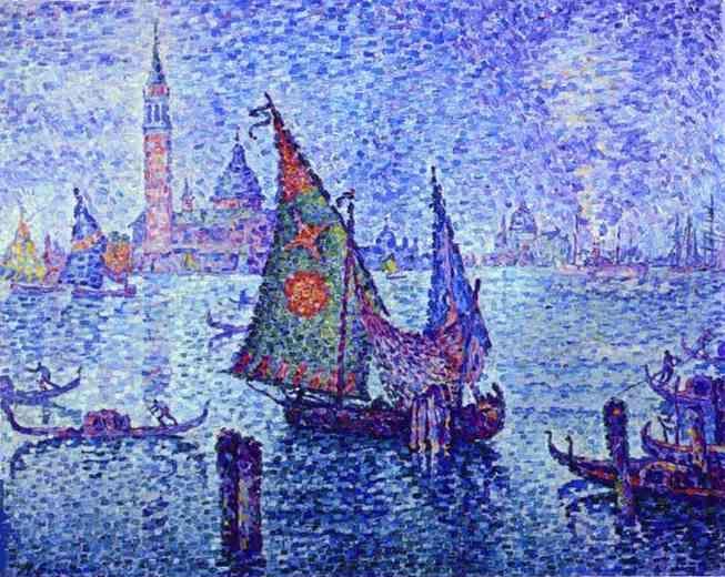 Paul Signac. The Green Sail, Venice.