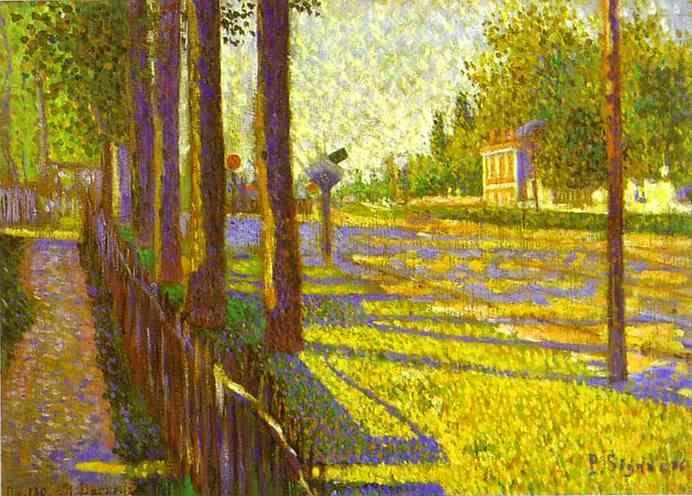 Paul Signac. The Railway at Bois-Colombes.