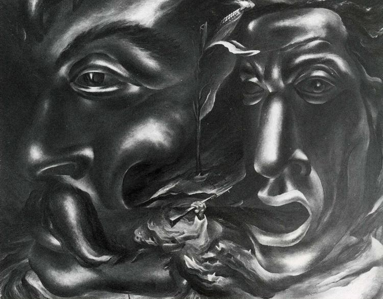 David Alfaro Siqueiros. Zapata and Lombardo Toledano.