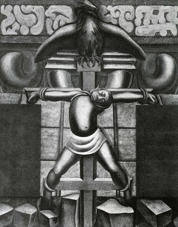 David Alfaro Siqueiros. Tropical America. Detail.
