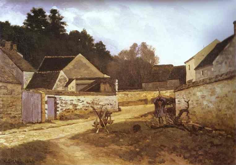 Alfred Sisley. Village Street in Marlotte.