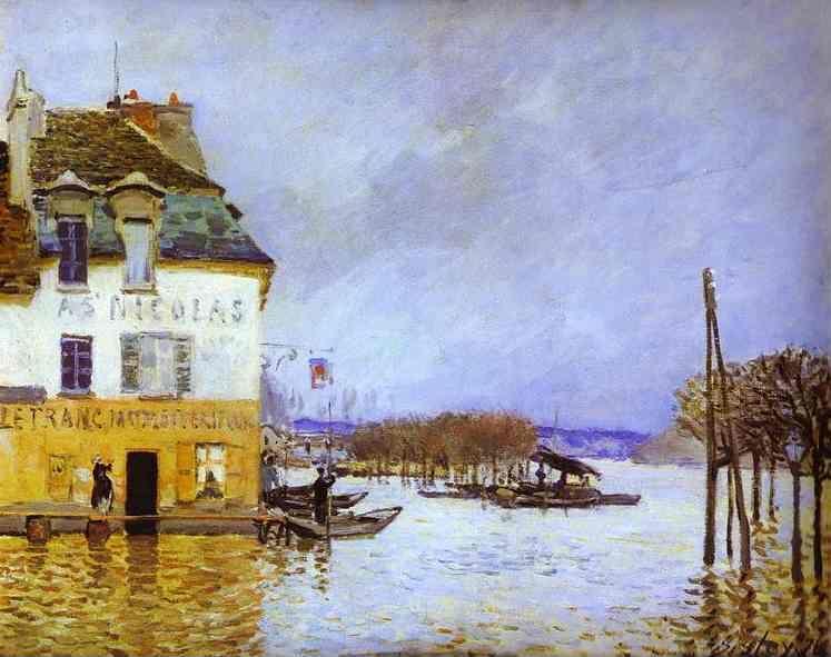 Alfred Sisley. Flood at Port-Marly.