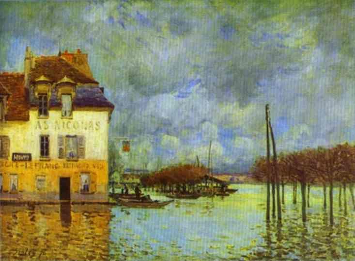 Alfred Sisley. Flood at Port Marly.
