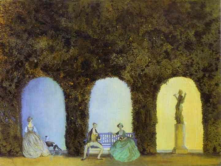 Constantin Somov. In the Bosquet.