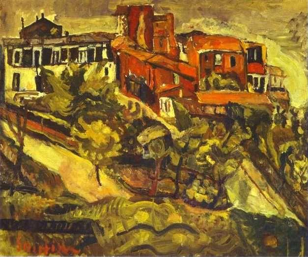 Chaim Soutine. Red Houses/Les maisons rouges.
