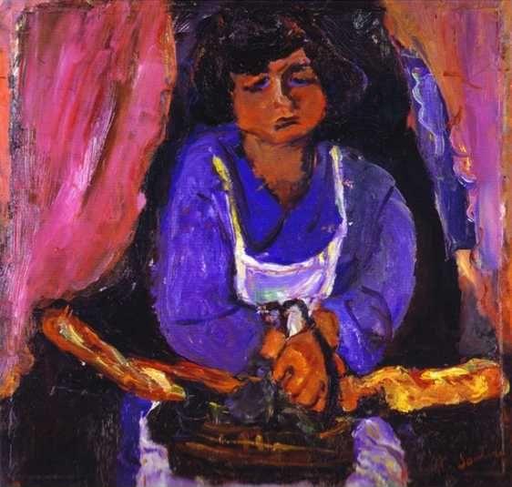 Servant Girl in Blue/La servante en bleu.