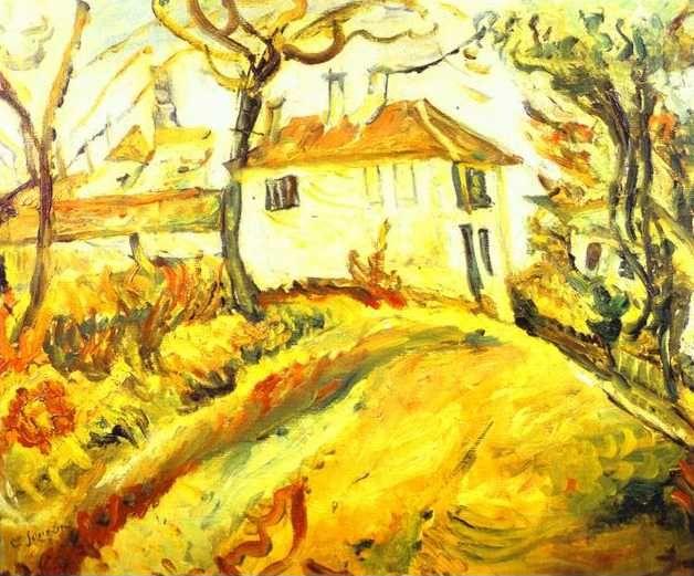 Chaim Soutine. White House on a Hill/La maison blanche sur la colline.